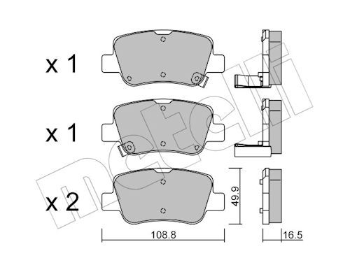 Гальмівні колодки дискові METELLI 2208810 - zapix