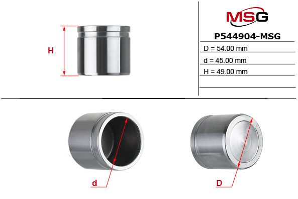 Поршень гальмівного супорта P544904MSG - zapix