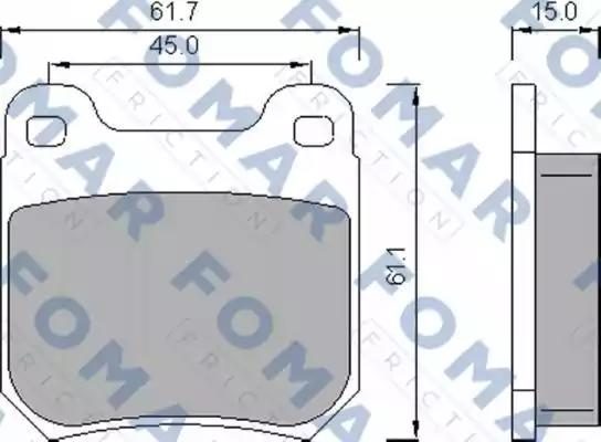 Гальмівні колодки дискові FOMAR FRICTION FO468781 - zapix