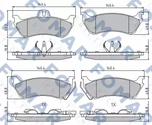 Гальмівні колодки дискові FOMAR FRICTION FO922481 - zapix