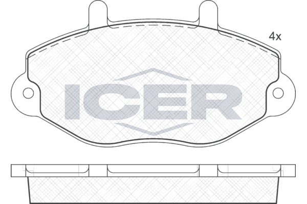 Гальмівні колодки дискові ICER 140897
