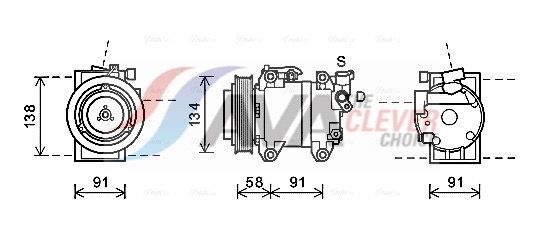 Компресор кондиціонера AVA QUALITY COOLING DNK344 - zapix