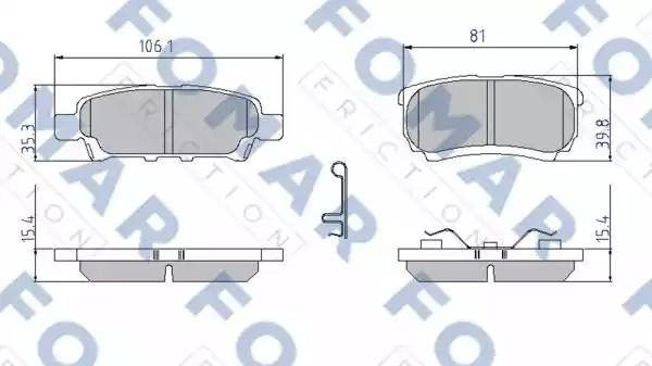 Гальмівні колодки дискові FOMAR FRICTION FO921781 - zapix