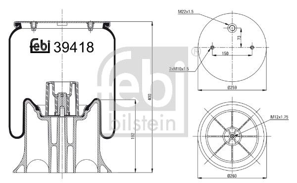 Пневматична підвіска FEBI BILSTEIN 39418 - zapix