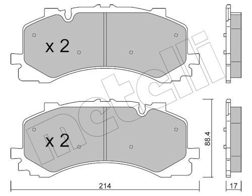 Гальмівні колодки дискові METELLI 2212520 - zapix