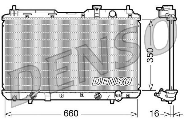 Радіатор охолодження двигуна DENSO DRM40010 - zapix