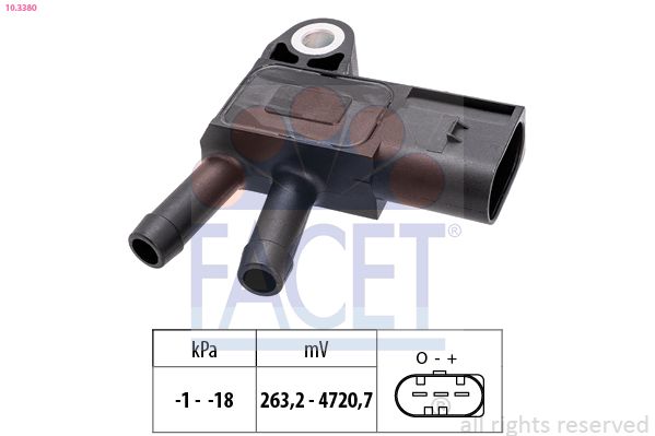 Датчик тиску відпрацьованих газів FACET 103380 - zapix
