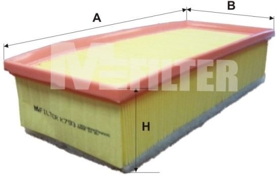 Повітряний фільтр MFILTER K793 - zapix