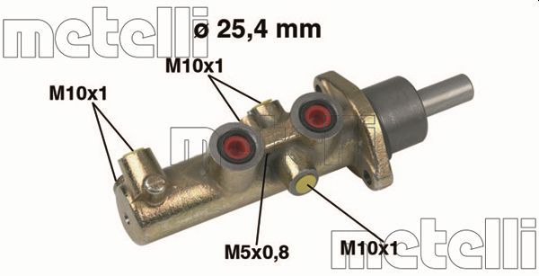Головний гальмівний циліндр METELLI 050446 - zapix