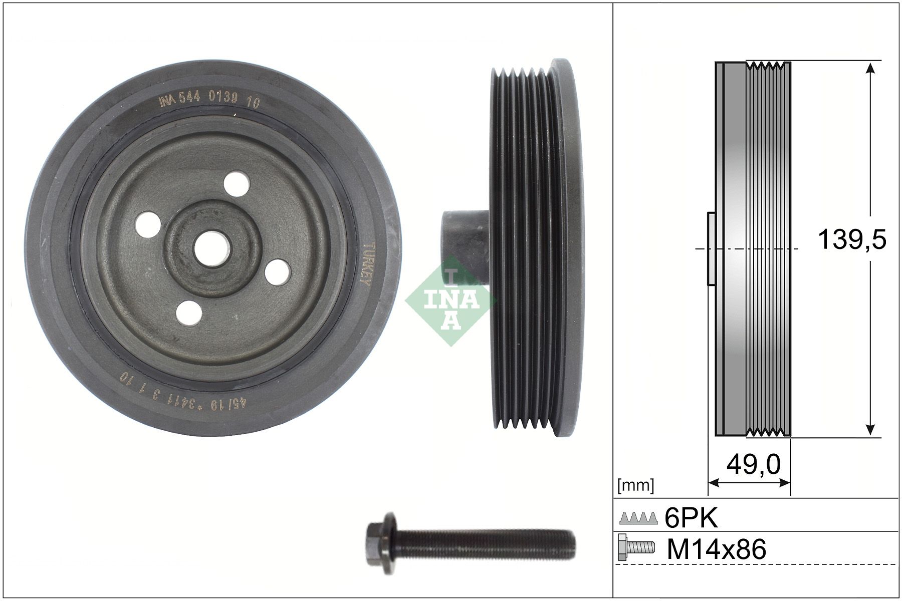 Шків колінвалу SCHAEFFLER INA 544013920 - zapix