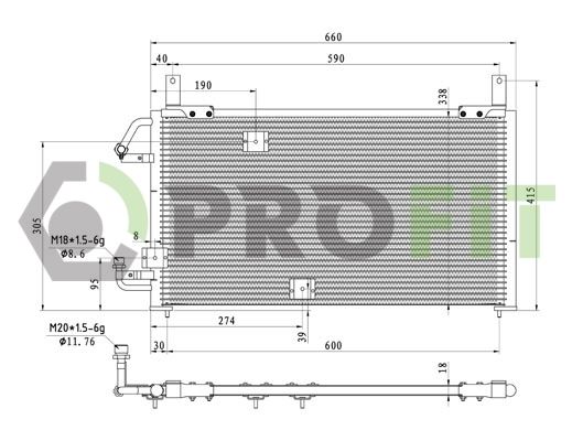 Радіатор кондиціонера PROFIT 17700103 - zapix