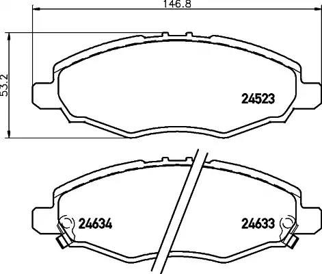 Гальмівні колодки дискові NISSHINBO NP1057 - zapix