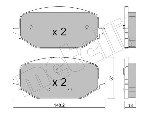 Гальмівні колодки дискові METELLI 2213510 - zapix