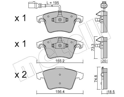 Гальмівні колодки дискові METELLI 2205520 - zapix