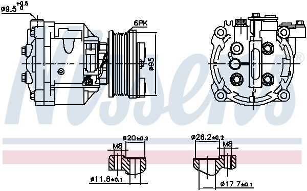 Компресор кондиціонера NISSENS 891078 - zapix