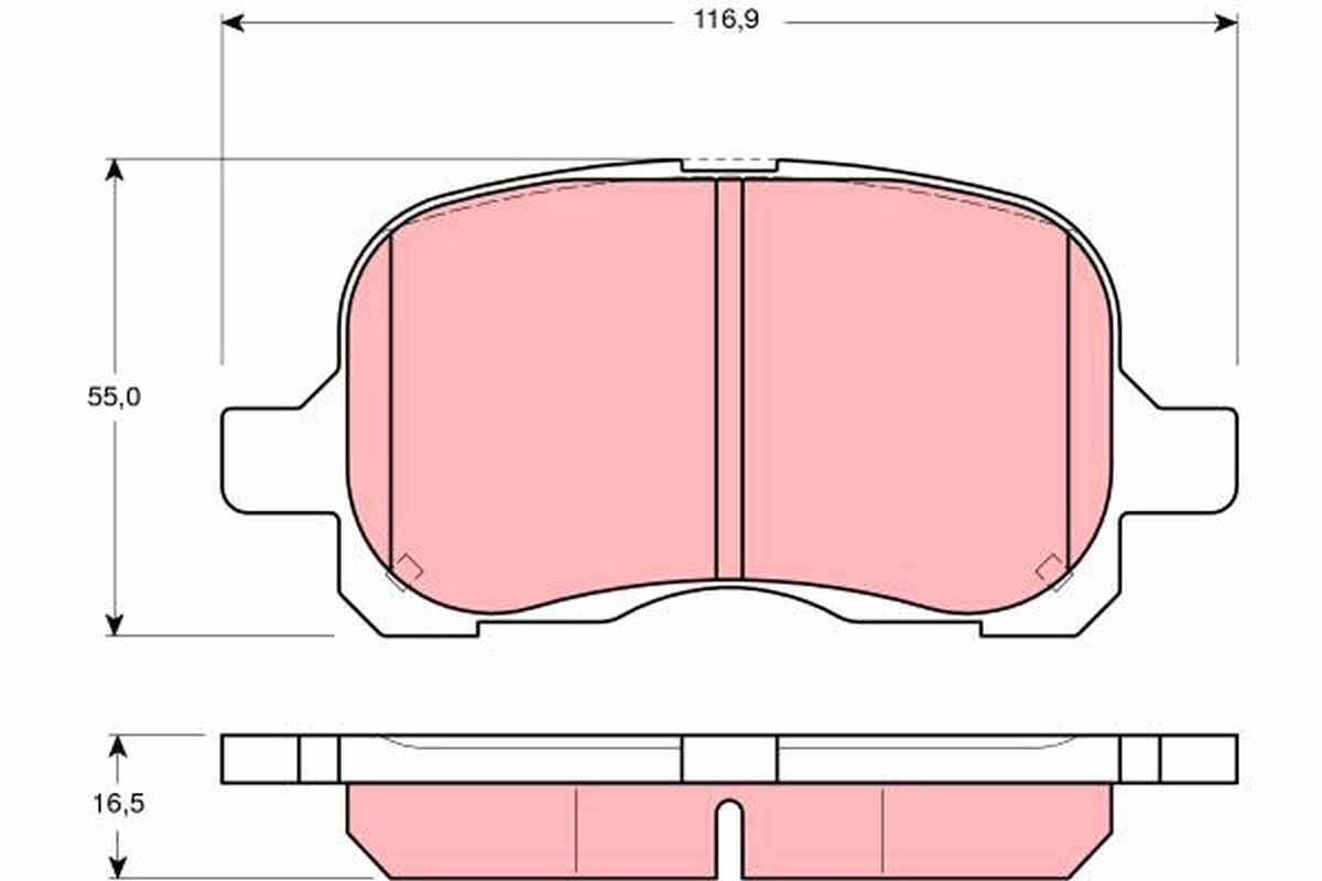 Гальмівні колодки дискові TRW GDB3204 - zapix