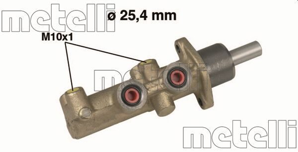 Головний гальмівний циліндр METELLI 050481 - zapix