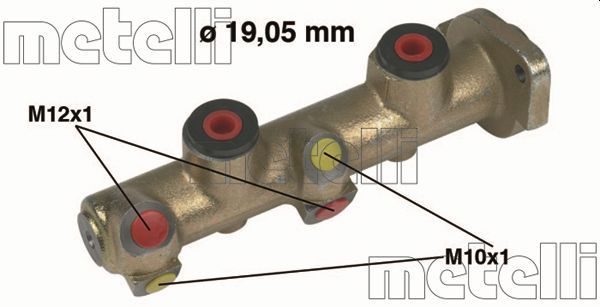 Головний гальмівний циліндр METELLI 050077 - zapix
