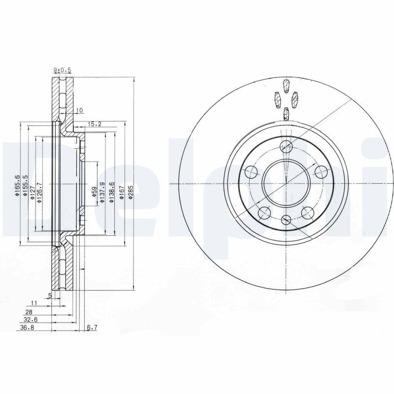 Тормозной диск DELPHI BG3740