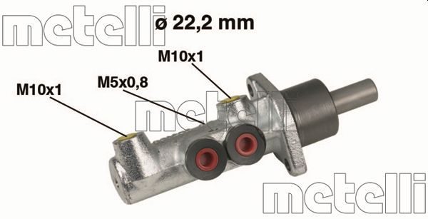Головний гальмівний циліндр METELLI 050354 - zapix