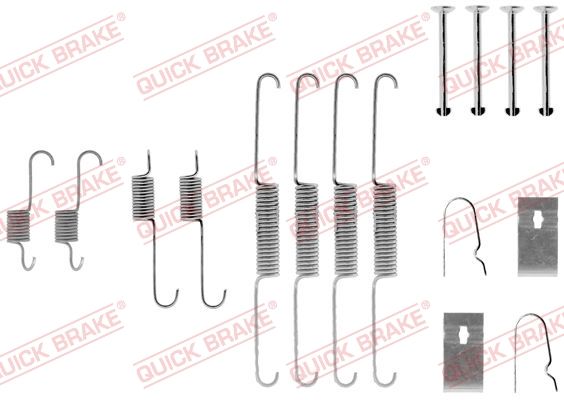 Монтажний комплект барабанних гальмівних колодок QUICK BRAKE 1050782 - zapix