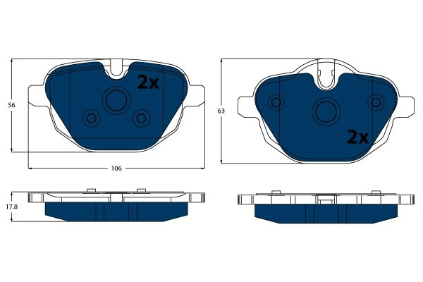 Гальмівні колодки дискові TRW GDB1840BTE - zapix