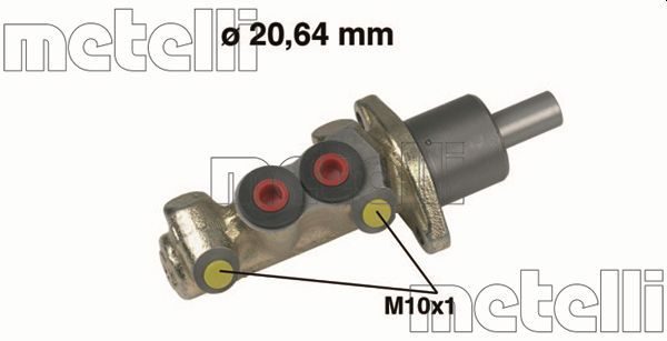 Головний гальмівний циліндр METELLI 050125 - zapix