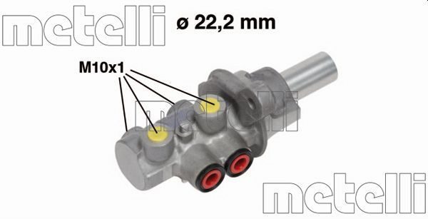 Головний гальмівний циліндр METELLI 050676 - zapix