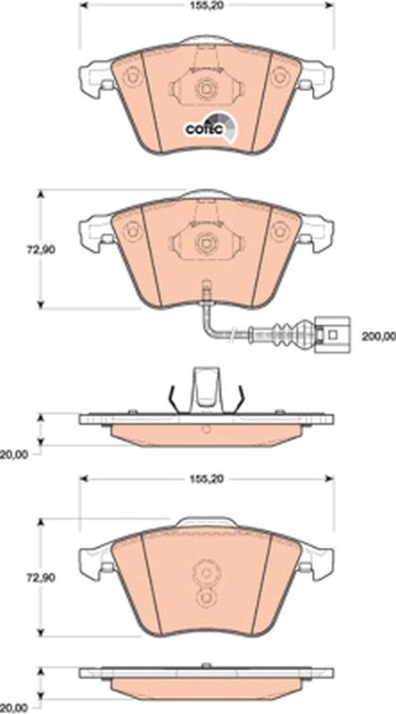 Гальмівні колодки дискові TRW GDB1809