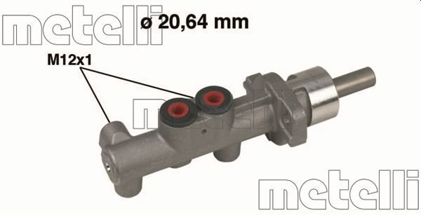 Головний гальмівний циліндр METELLI 050400 - zapix