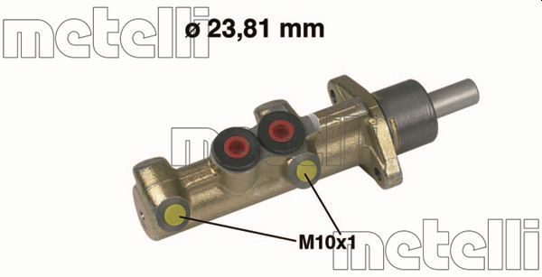Головний гальмівний циліндр METELLI 050298 - zapix