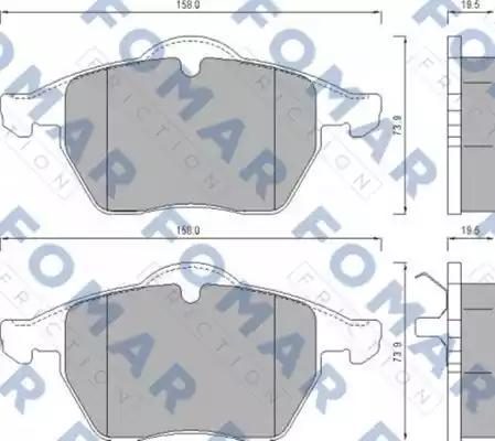 Гальмівні колодки дискові FOMAR FRICTION FO625181 - zapix