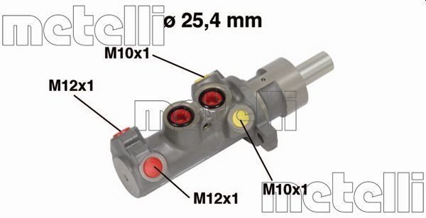 Головний гальмівний циліндр METELLI 050641 - zapix