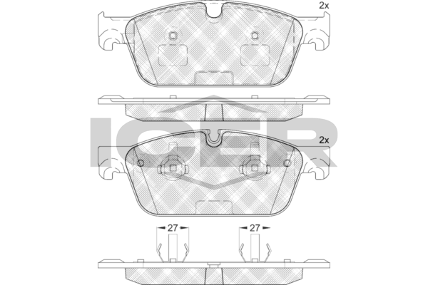 Гальмівні колодки дискові ICER 182105 - zapix