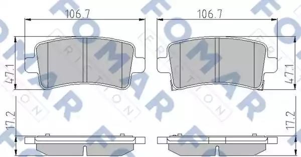Гальмівні колодки дискові FOMAR FRICTION FO936381 - zapix