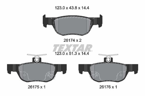 Гальмівні колодки дискові TEXTAR 2617401 - zapix