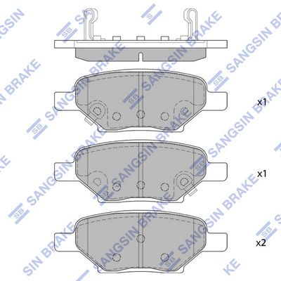 Гальмівні колодки дискові HI-Q SP1442 - zapix
