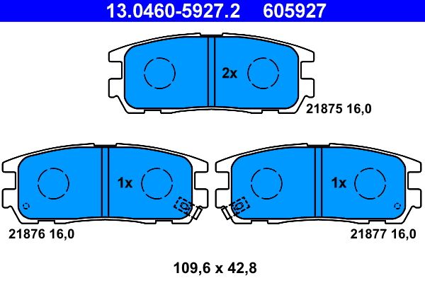 Гальмівні колодки дискові ATE 13046059272 - zapix