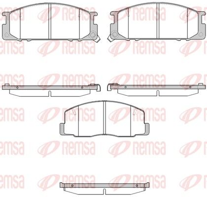 Гальмівні колодки дискові REMSA 030612 - zapix