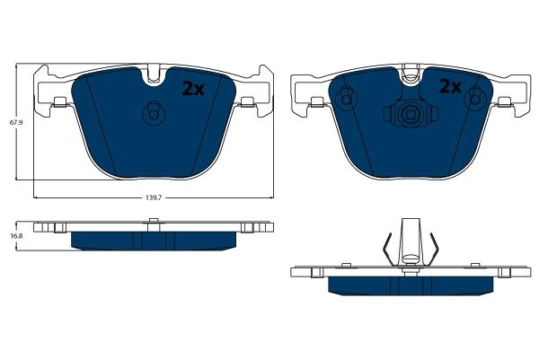 Гальмівні колодки дискові TRW GDB1502BTE - zapix