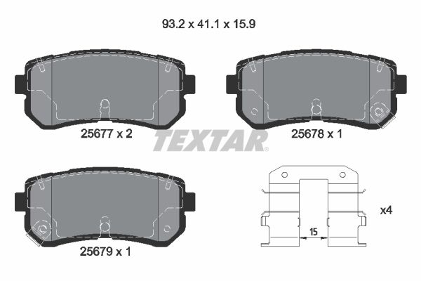 Гальмівні колодки дискові TEXTAR 2567701 - zapix