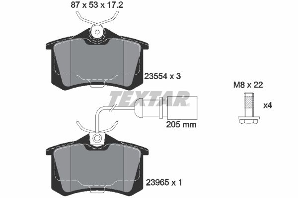 Гальмівні колодки дискові TEXTAR 2355403 - zapix