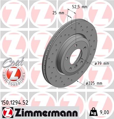 Гальмівний диск ZIMMERMANN 150129452 - zapix