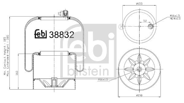 Пневматична підвіска FEBI BILSTEIN 38832 - zapix