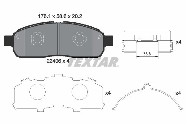 Гальмівні колодки дискові TEXTAR 2240601 - zapix