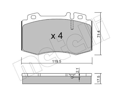Гальмівні колодки дискові METELLI 2205630 - zapix