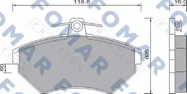 Гальмівні колодки дискові FOMAR FRICTION FO634281 - zapix