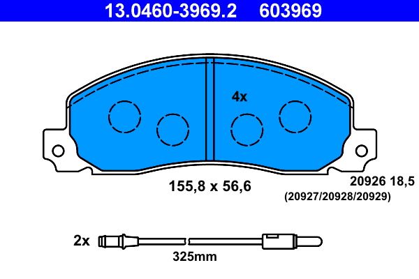 Гальмівні колодки дискові ATE 13046039692 - zapix