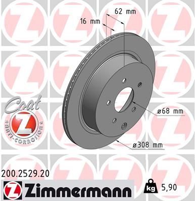 Гальмівний диск ZIMMERMANN 200252920 - zapix