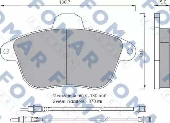 Гальмівні колодки дискові FOMAR FRICTION FO557281 - zapix